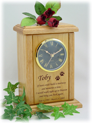 Clock Small Poem Pet Cremation Urns